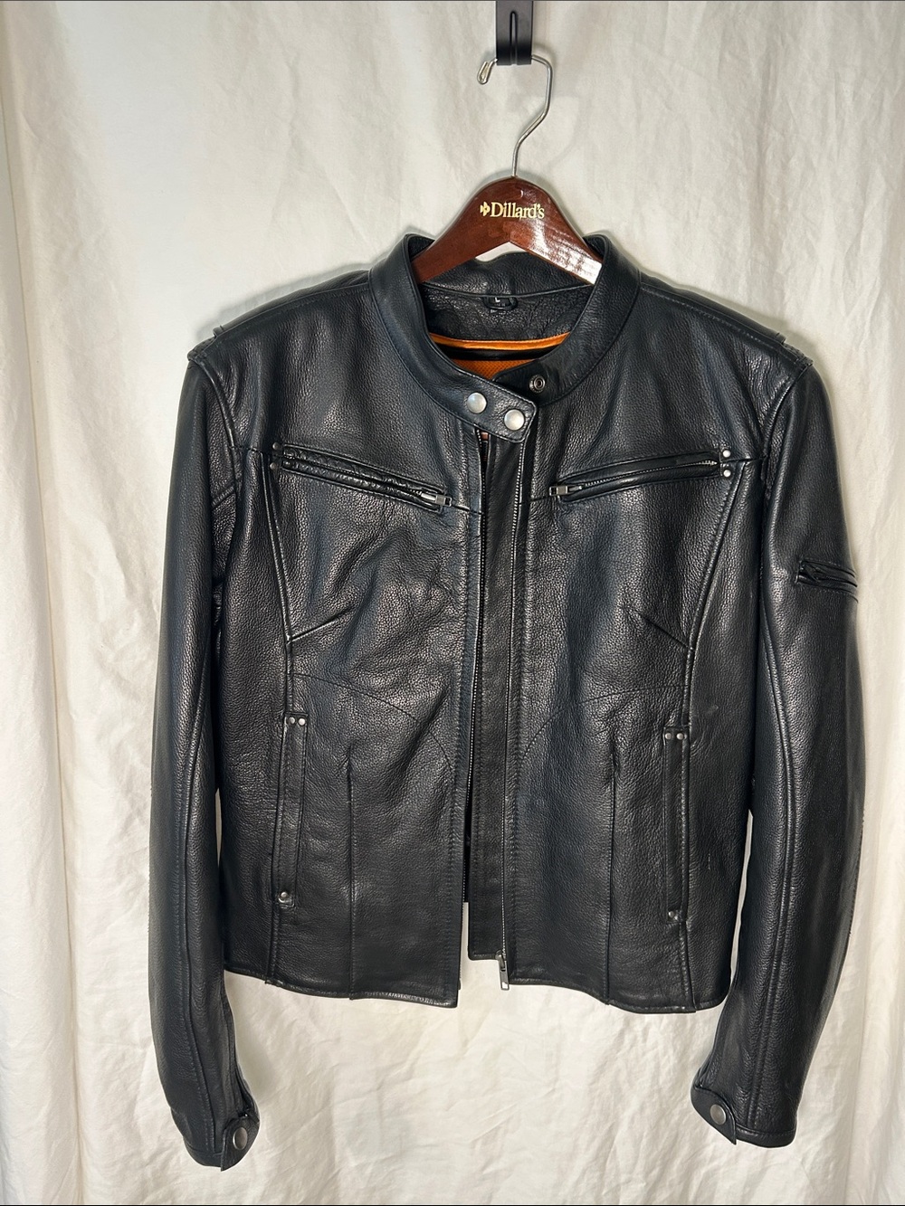Classic Black Women's Leather Jacket like new